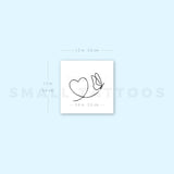 Butterfly And Heart Temporary Tattoo (Set of 3)