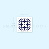 Small Portuguese Tile Temporary Tattoo (Set of 3)