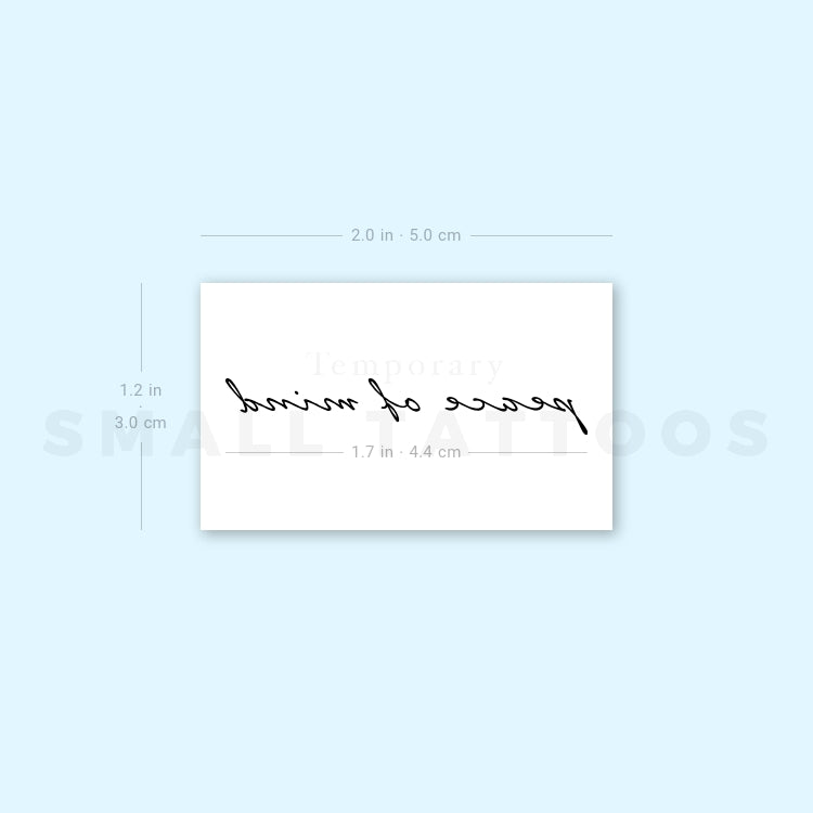 Peace Of Mind Temporary Tattoo (Set of 3)
