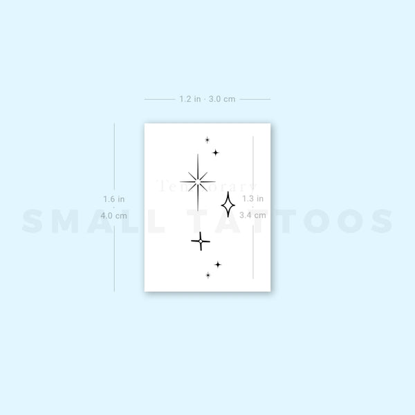 Stars Sparkles Temporary Tattoo (Set of 3)