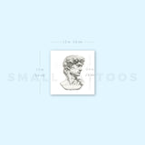 Michelangelo's David Head Temporary Tattoo (Set of 3)