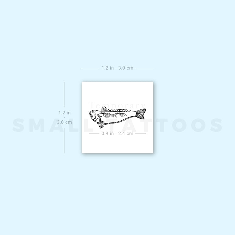 Tatuaje temporal de pez escorpión pequeño (juego de 3)