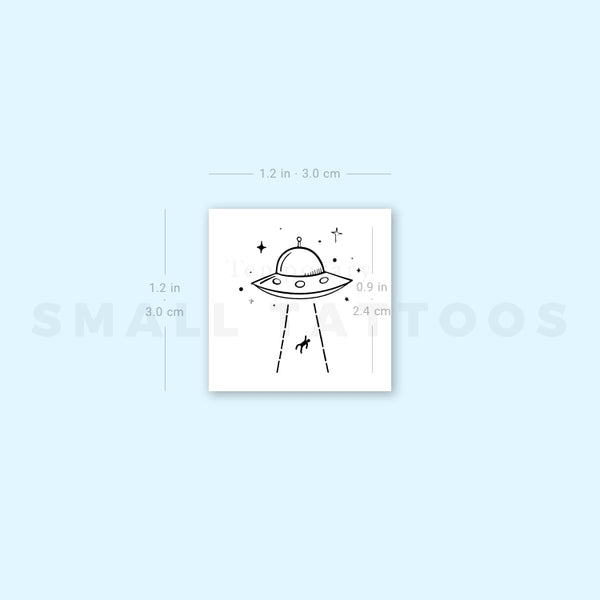 UFO Abduction Temporary Tattoo (Set of 3)