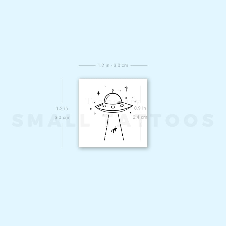 UFO Abduction Temporary Tattoo (Set of 3)