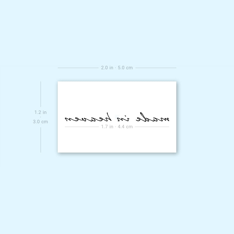 Made In Heaven Temporary Tattoo (Set of 3)
