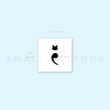 Semicolon Cat Temporary Tattoo (Set of 3)