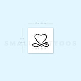 Paw Print Infinity Heart Temporary Tattoo (Set of 3)