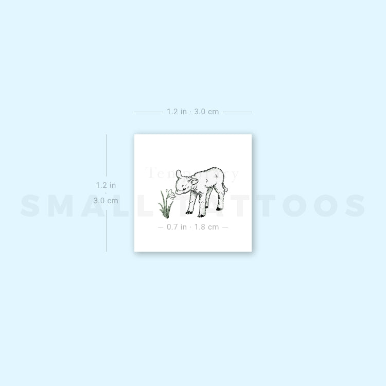 Lamb Temporary Tattoo (Set of 3)