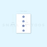 Four Forget-me-not Flowers Temporary Tattoo (Set of 3)