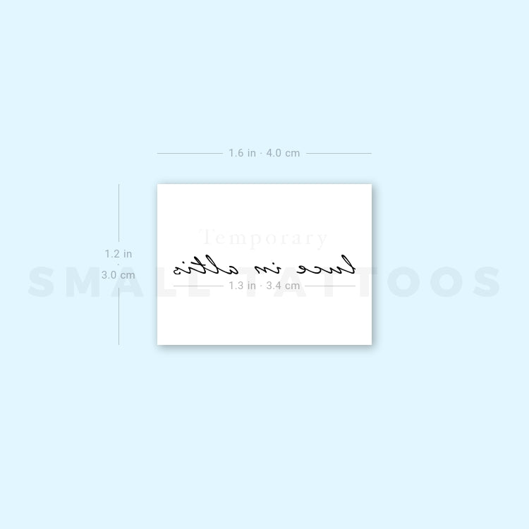Luce In Altis Temporary Tattoo (Set of 3) Small Tattoos