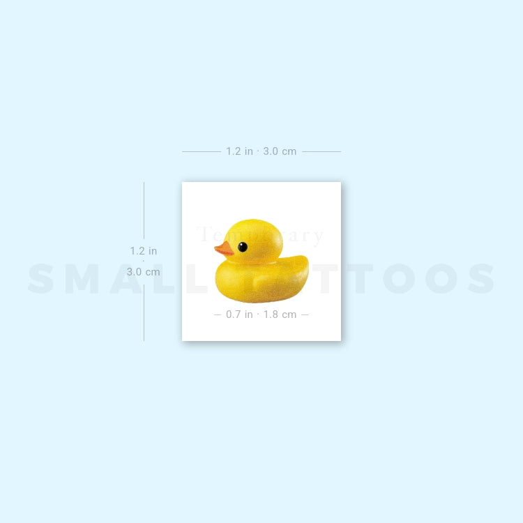 Realistic Rubber Duck Temporary Tattoo (Set of 3)