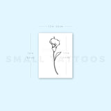 Small Calla Lily Temporary Tattoo (Set of 3)