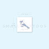 Little Blue Jay Temporary Tattoo (Set of 3)