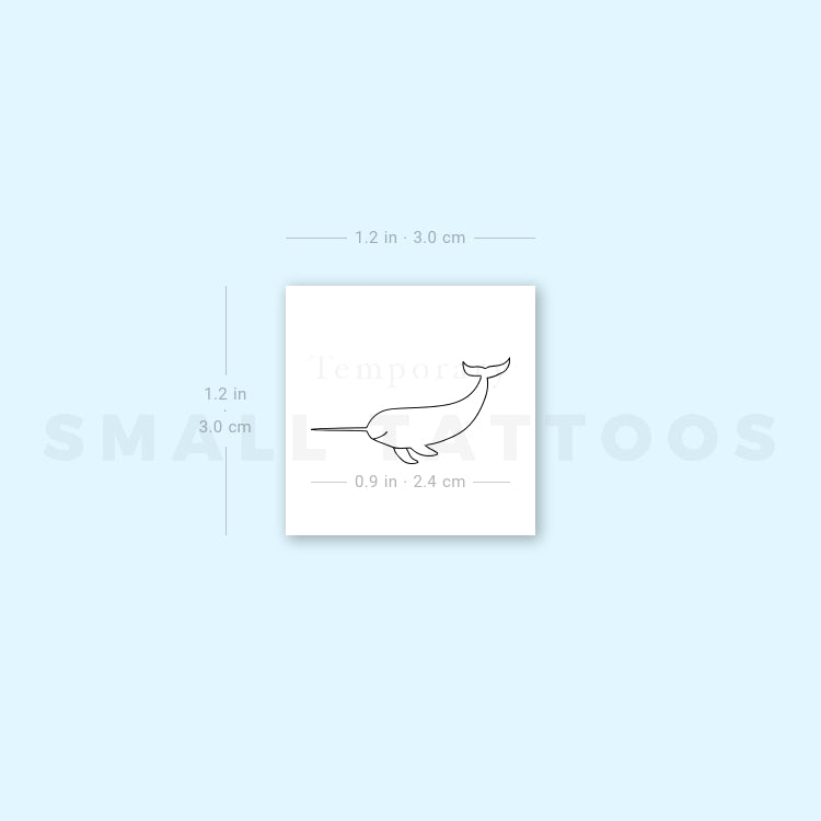 Narwhal Temporary Tattoo (Set of 3)