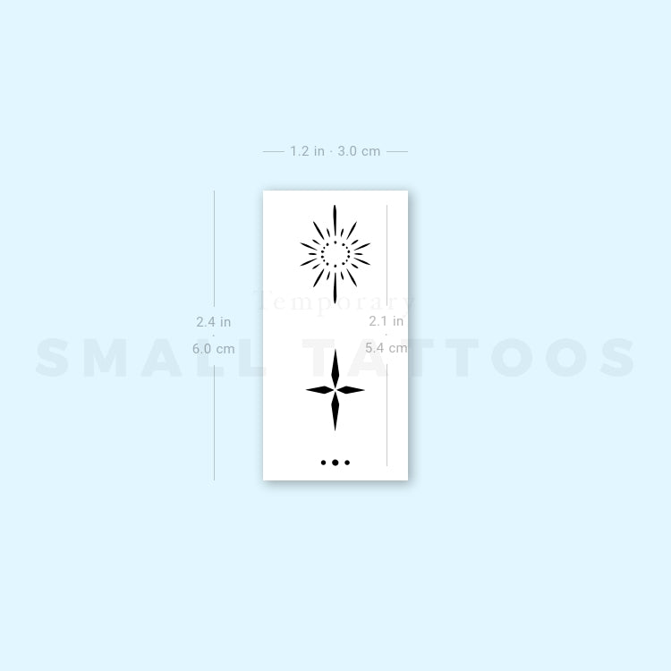 Finger Composition 6 Temporary Tattoo (Set of 3)
