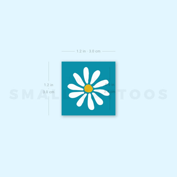 White Daisy Temporary Tattoo (Set of 3)