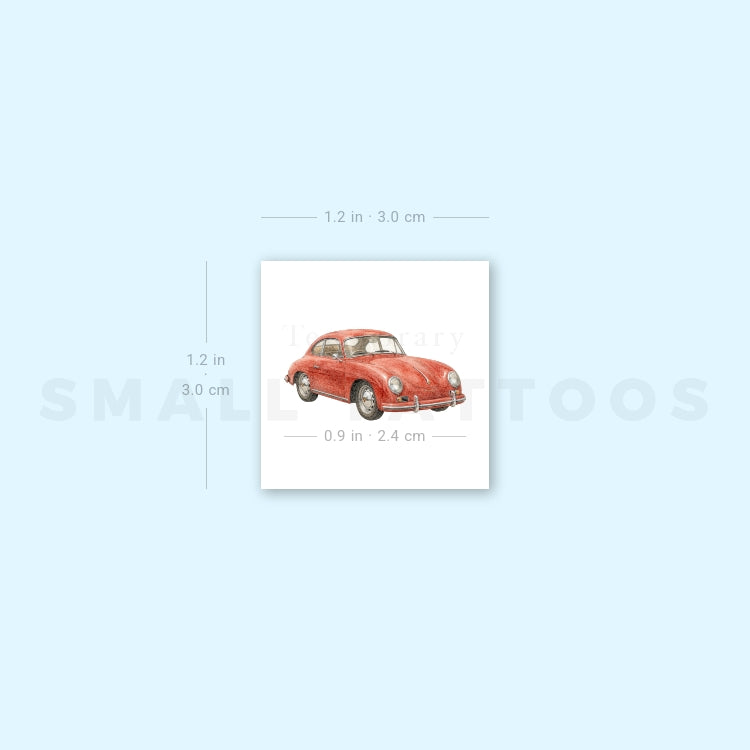 Porsche 356 Temporary Tattoo (Set of 3)