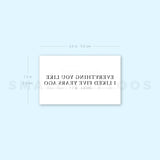 Everything You Like I Liked Five Years Ago Temporary Tattoo (Set of 3)