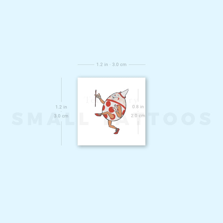 Color Humpty Dumpty Temporary Tattoo (Set of 3)