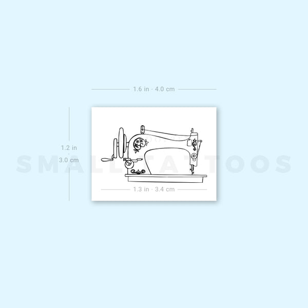 Sewing Machine Temporary Tattoo (Set of 3)