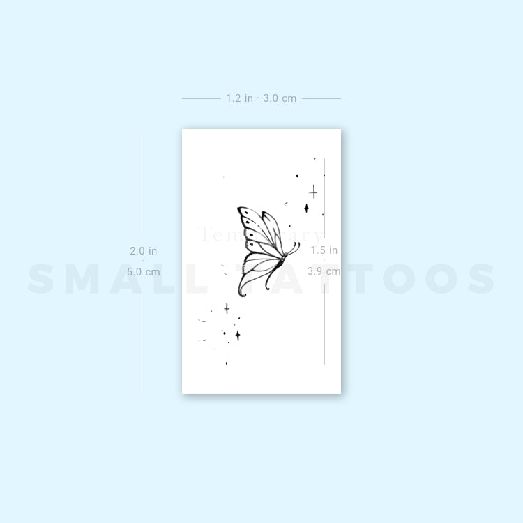 Butterfly By Stefano Mazza Temporary Tattoo (Set of 3)