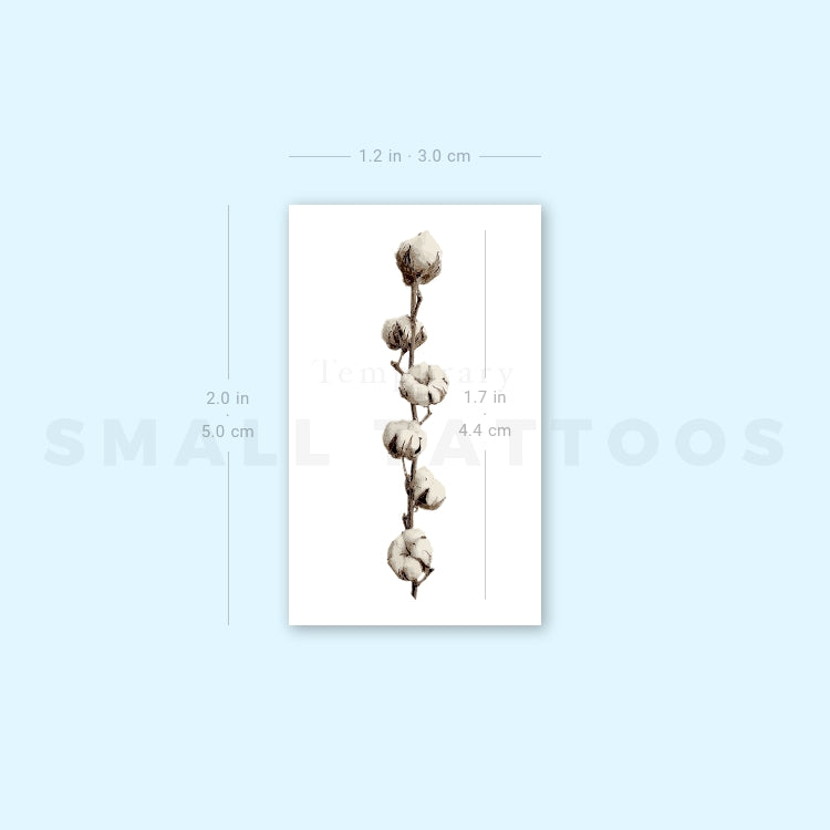 Cotton Stem Temporary Tattoo (Set of 3)