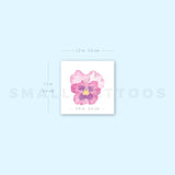 Pink Pansy Temporary Tattoo (Set of 3)