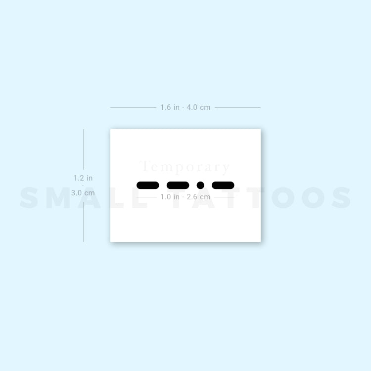 Morse Code Y Temporary Tattoo (Set of 3)