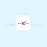 Barbed Wire Temporary Tattoo (Set of 3)