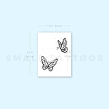 Delicate Butterfly Duo Temporary Tattoo (Set of 3)