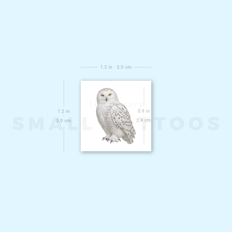 Snowy Owl Temporary Tattoo (Set of 3)