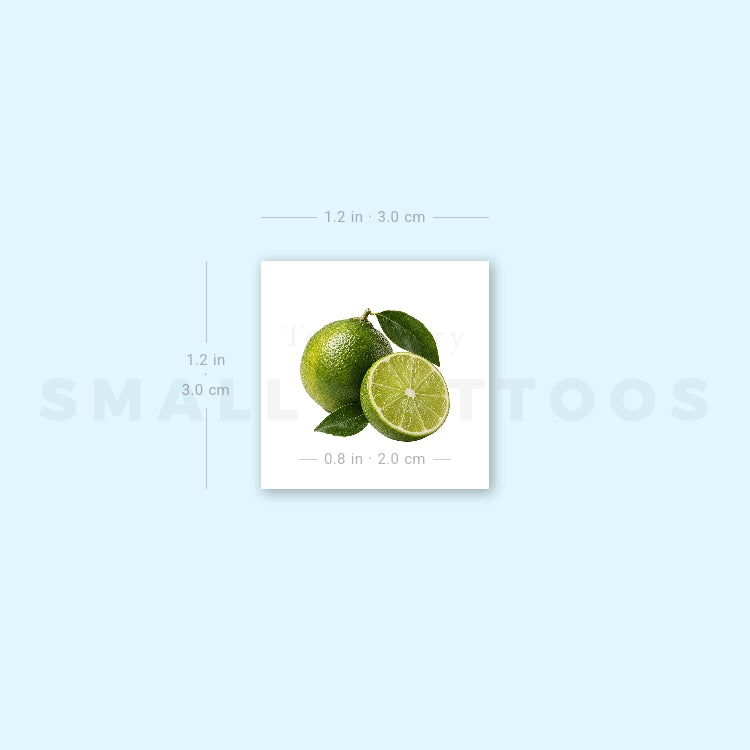 Lime Temporary Tattoo (Set of 3)