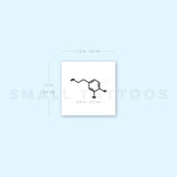 Small Dopamine Chemical Structure Temporary Tattoo (Set of 3)