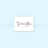 Fine Line Dachshund Temporary Tattoo (Set of 3)