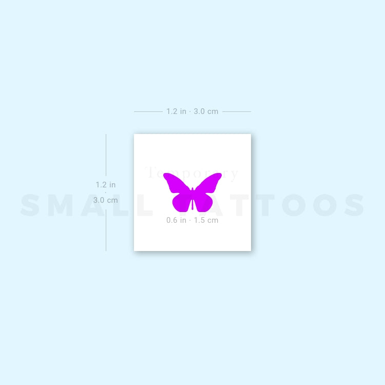 Tatuaje temporal de mariposa morada (juego de 3)