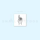 Sign Language D Temporary Tattoo (Set of 3)