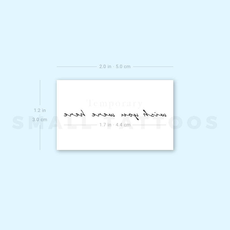 Wish You Were Here Temporary Tattoo (Set of 3)