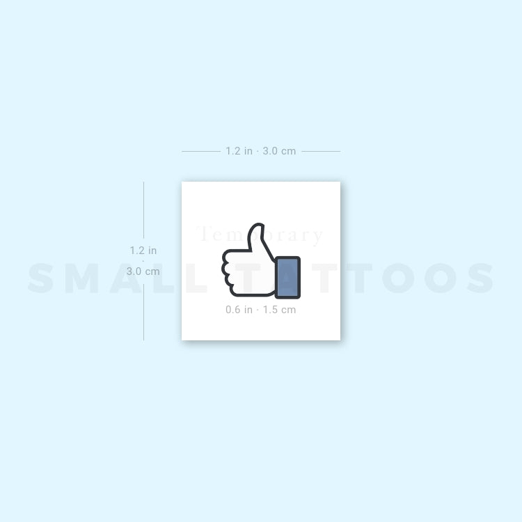 Like Symbol Temporary Tattoo (Set of 3)