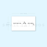 Small Joie De Vivre Temporary Tattoo (Set of 3)