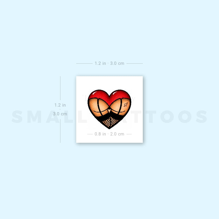 Booty Heart Temporary Tattoo (Set of 3)