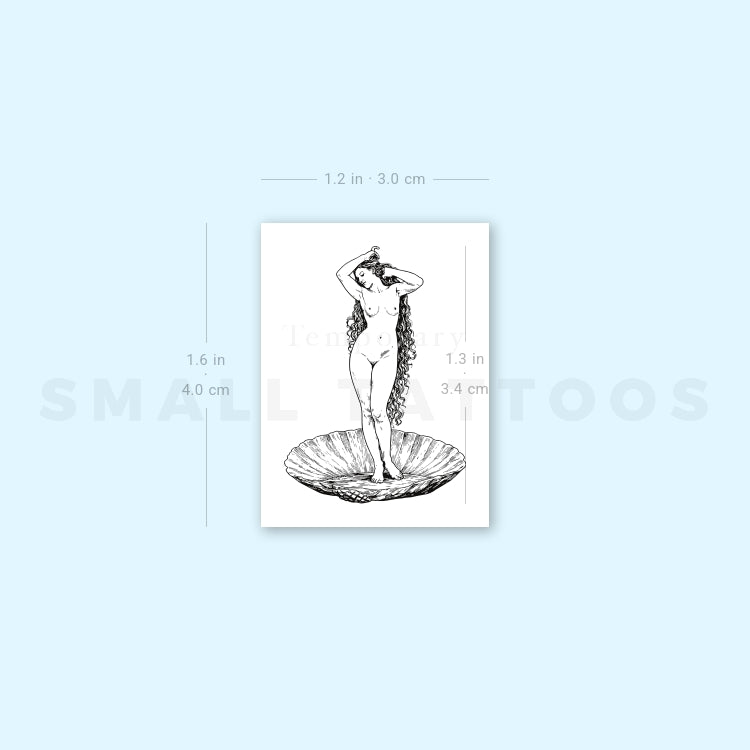 Venus By Bouguereau Temporary Tattoo (Set of 3)