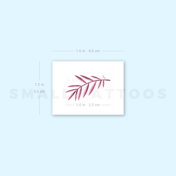 Pink Leaves By Ann Lilya Temporary Tattoo (Set of 3)