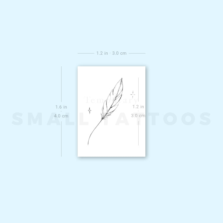 Feather By Stefano Mazza Temporary Tattoo (Set of 3)