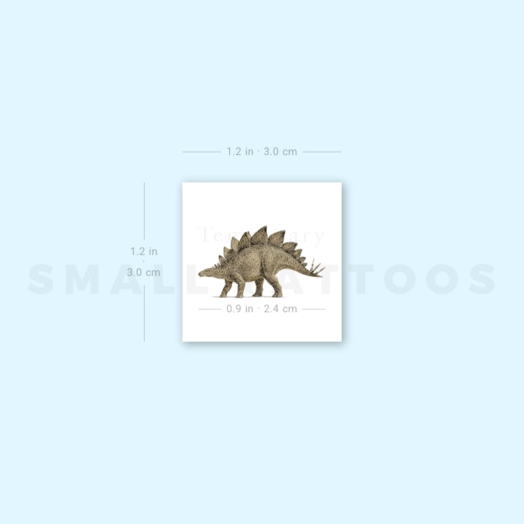 Watercolor Stegosaurus Temporary Tattoo (Set of 3)