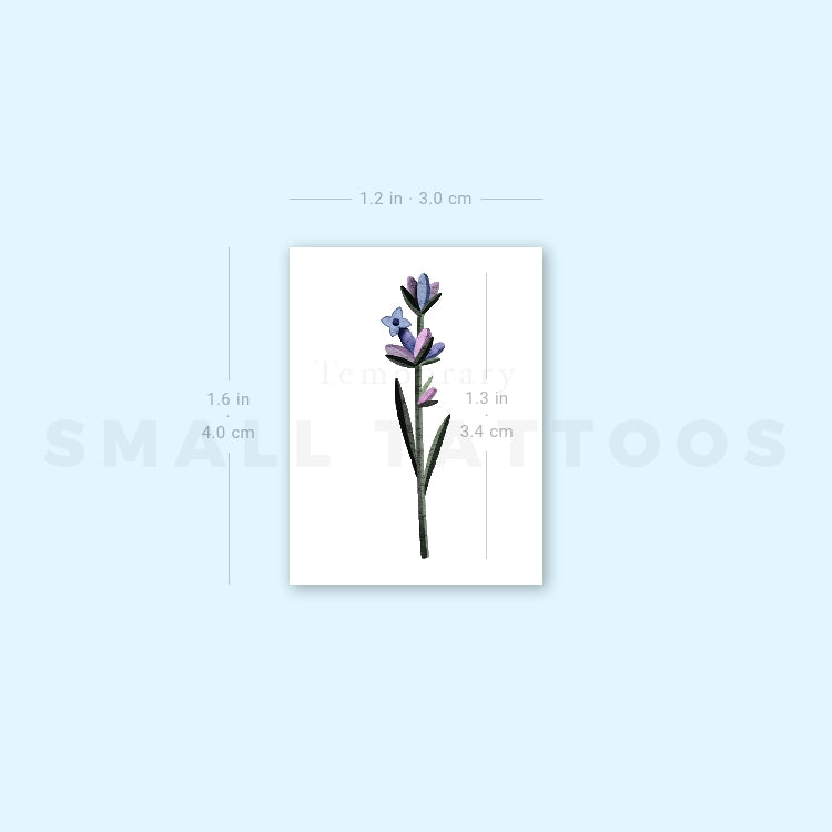 Tatuaje temporal de lavanda de Ann Lilya (juego de 3)