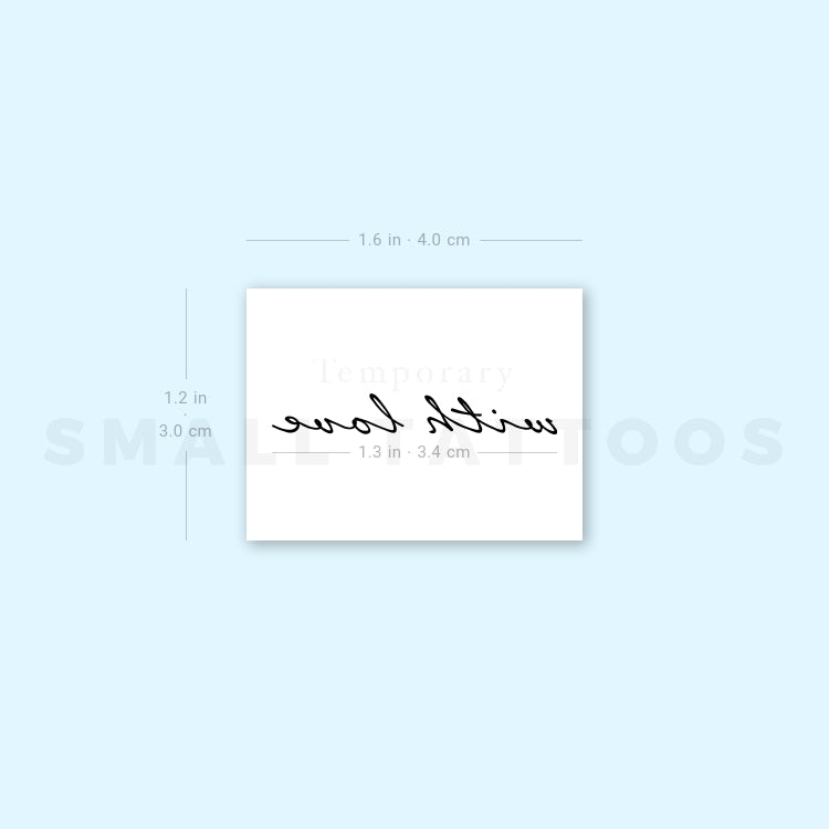 With Love Temporary Tattoo (Set of 3)
