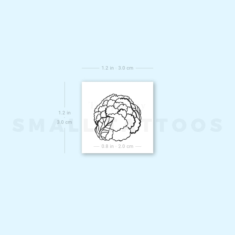 Cauliflower Temporary Tattoo (Set of 3)