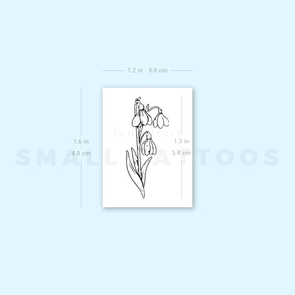 Snowdrop Temporary Tattoo (Set of 3)