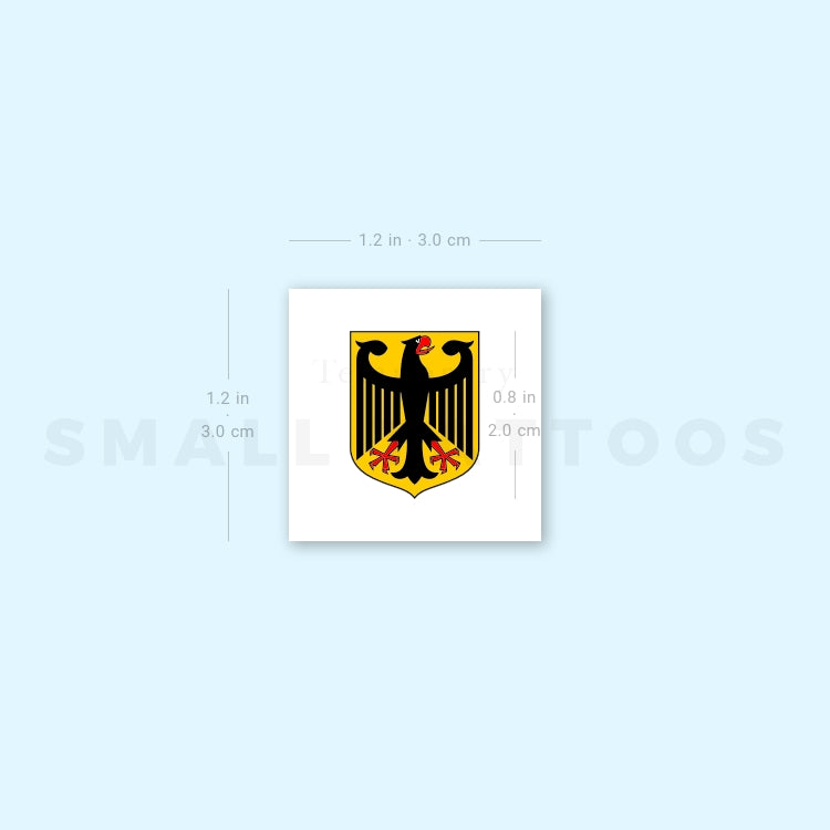 Germany Coat Of Arms Temporary Tattoo (Set of 3)