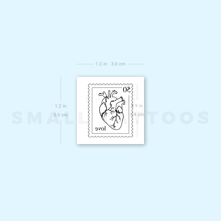 Love Stamp Temporary Tattoo (Set of 3)